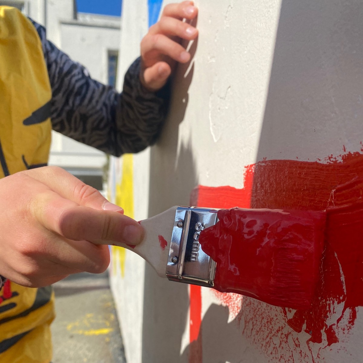 Une fresque dans la cour