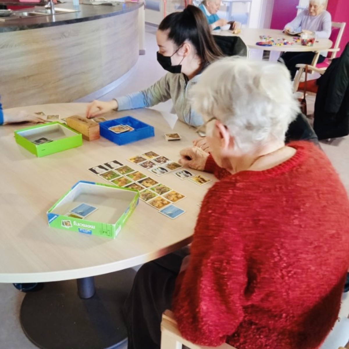 Jeux de sociétés à l'EHPAD de la Mare au Clerc