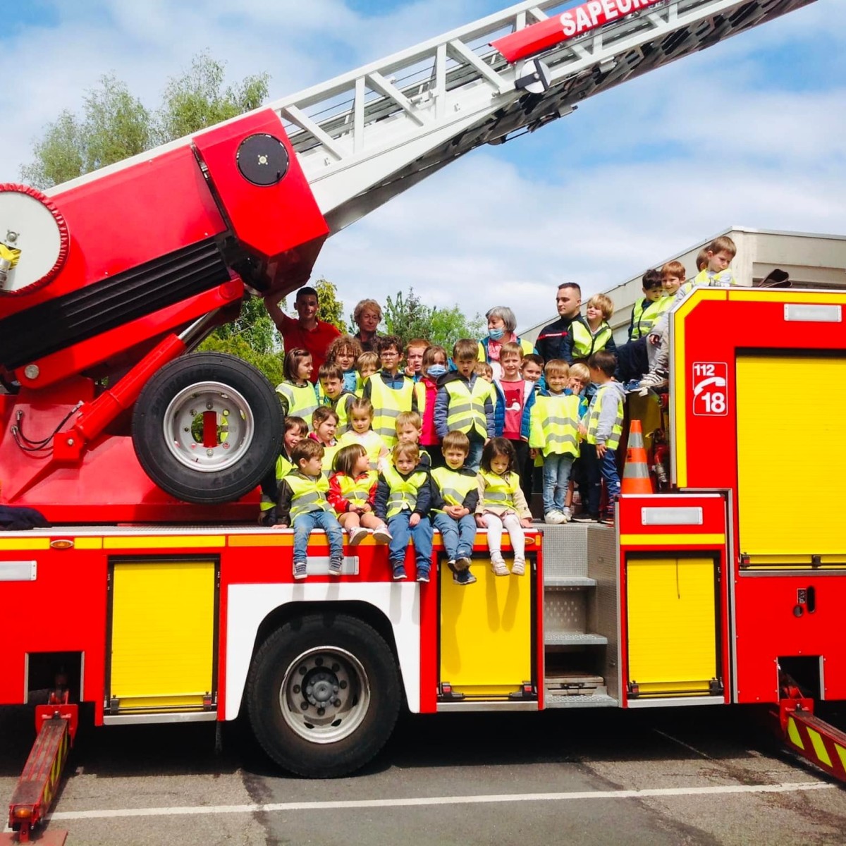 Visite de la caserne de pompier