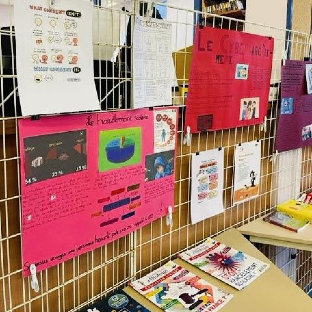 Exposition sur le harcèlement scolaire et le cyberharcèlement au CDI