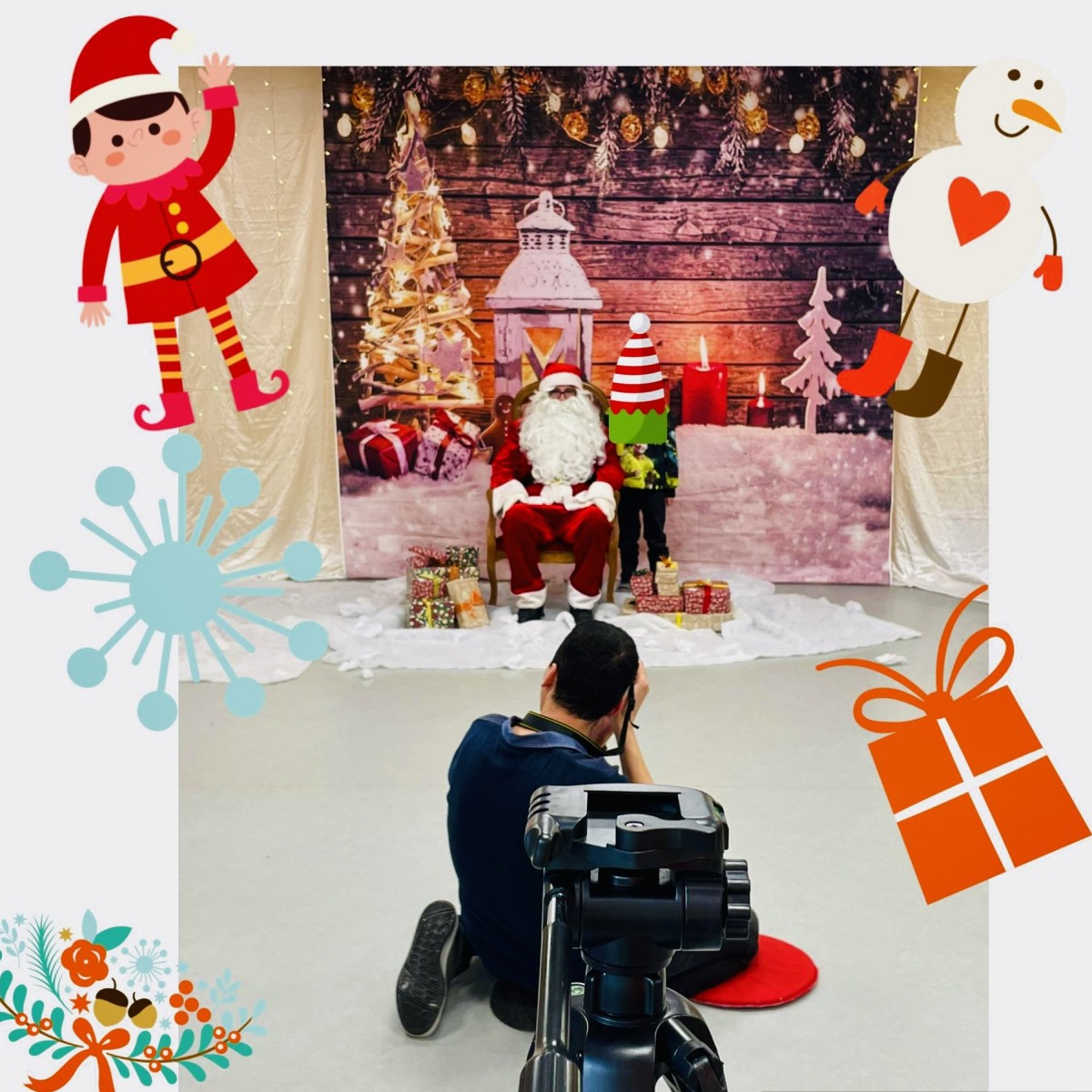 Séance photos avec le Père-Noël
