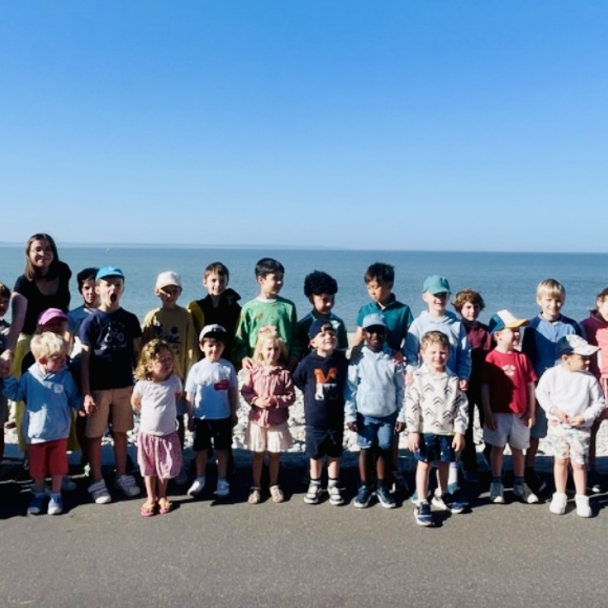 Marche matinale à la plage