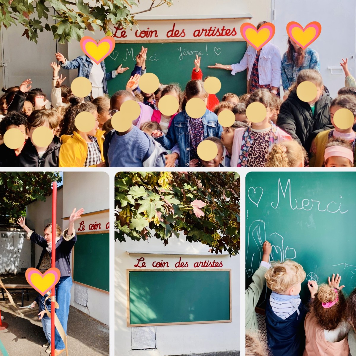 Nouveau : Inauguration du mur à dessins dans la cours