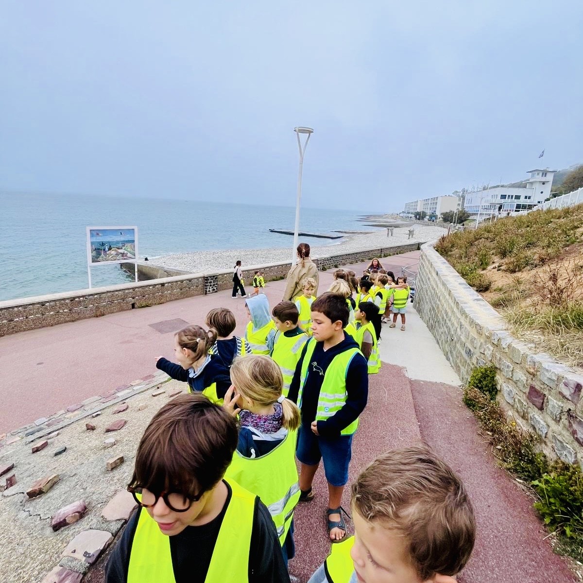 Marche matinale à la plage